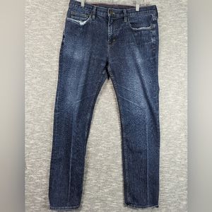 AMERICAN GIANT 218 Straight Fit Maritime Blue Jeans Mens 34x32 USA Made